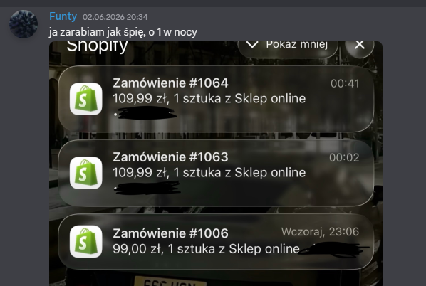 Wynik sklepu na szablonie